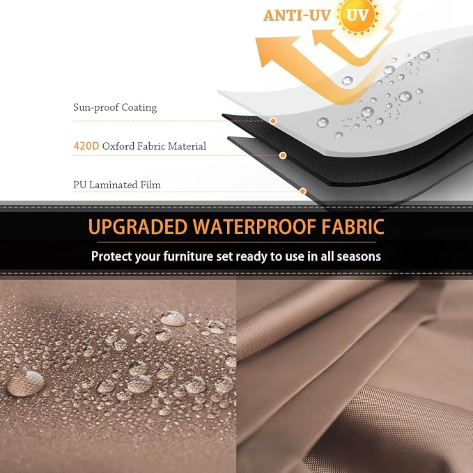 Patio Furniture Set Cover Waterproof Outdoor Furniture Covers Heavy Duty - Image 2