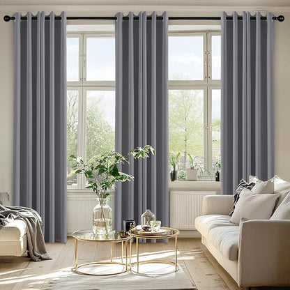 MIULEE Blackout Curtains for Bedroom 2 Panels 40 x 84 Inch Long Light Gray | - Image 6