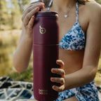 BOTTLE BOTTLE Stainless Steel Water Bottle with Straw and Lid,32 oz Vacuum Insulated Cup,Stay Cold and Hot, Leak-Proof Wide Mouth Water Bottles for Men and Women purple