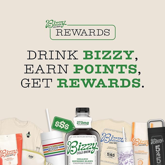 Bizzy Organic Cold Brew Coffee | Breakfast Blend | Coarse Ground Coffee | Medium-Light Roast | Micro Sifted | Specialty Grade | 100% Arabica | 2 LB