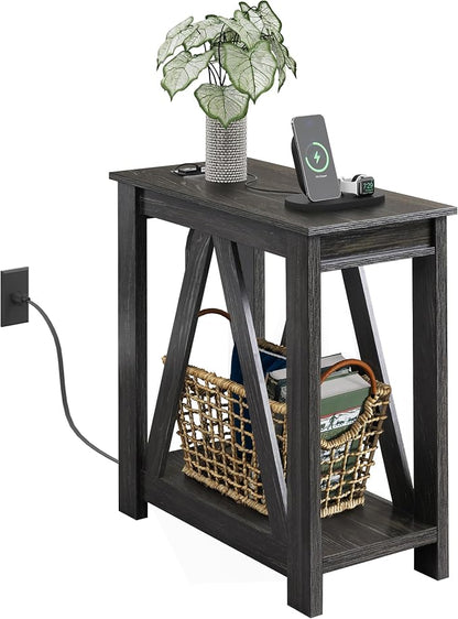 WLIVE Narrow Black End Table - Image 9