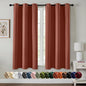 MIULEE Fall Blackout Curtains for Bedroom 2 Panels 40"x54" Long Terracotta | by MIULEE
