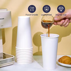 LITOPAK 1000 pack Paper Cup Disposable 20 oz, Bulk White Paper Cups, Hot Paper Coffee Cups for Offices, Schools, Shops, Restaurants