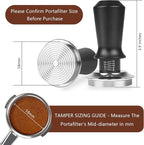 58mm Espresso Tamper Set - Dual-Spring Calibrated Coffee Tamper, 8-Needle WDT Tool Espresso Distribution Tool, Magnetic Aluminum Dosing Funnel, Reusable Puck Screen, Fit for 58mm Portafilters