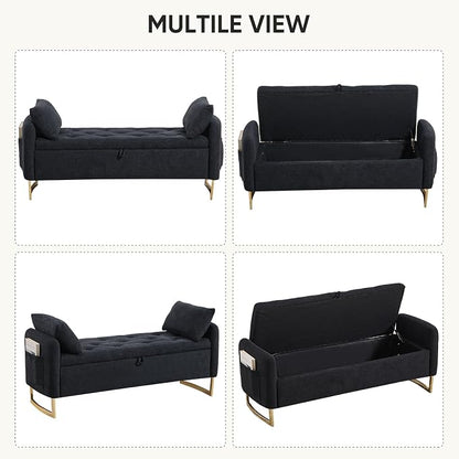 48" End of Bed Bench, Modern Storage Benches - Image 7