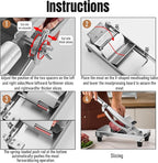 PARACITY Manual Frozen Meat Slicer, Upgraded Stainless Steel Meat Cutter Beef Mutton Roll for Hot Pot BBQ, suitable for home cooking, Cheese slicing, BBQ slicing