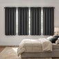 MIULEE 4 Panel Set Short Bedroom Blackout Curtains 54 Inch Long Grey | Thermal by MIULEE