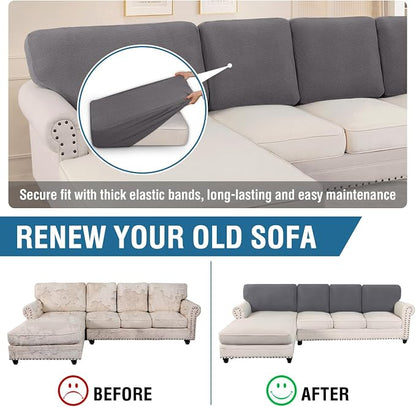 H.VERSAILTEX Backrest Cushion Covers Sectional Couch Back Cushion Covers - Image 5