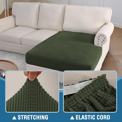 H.VERSAILTEX Sectional Couch Covers 1 Piece Chaise Slipcover L Shape Separate - Image 6