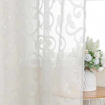 Furman Ivory Sheer Curtains 96 inches Long - Image 6