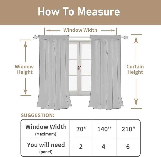 Semi Sheer Linen Curtains for Living Room 2 Panels, 52 x 102 Inch | Light - Image 7