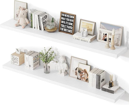 55 Inch Floating Shelves, 12 Inch Deep Floating Shelves by Unknown