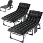 ABORON 2PK Oversized Chaise Lounge Chair, 5 Positions Padded Outdoor Tanning by ABORON