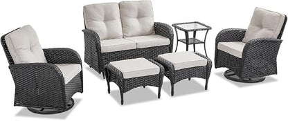 Belord 6 Pieces Wicker Patio Conversation Sets - Image 3