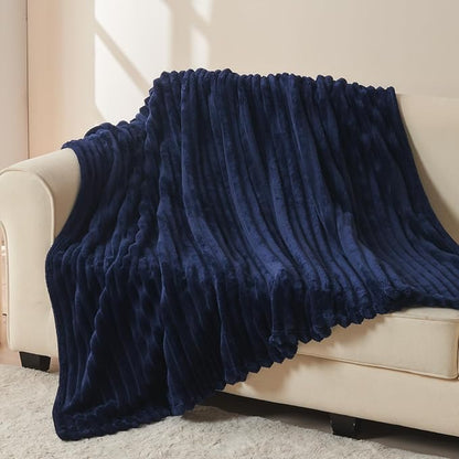NEWCOSPLAY Fleece Ribbed Cozy Twin Blanket - Image 3