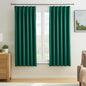 Dark Green Blackout Curtains 72 Inches Long, Pinch Pleated Drapes by KEQIAOSUOCAI