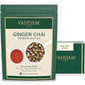 VAHDAM, Ginger Masala Chai Tea (50+ Cups,3.53oz) Authentic Indian Ginger Tea | Spiced Chai Tea Loose Leaf | Brew Hot, Iced Or Chai Latte | Vacuum Sealed Pack