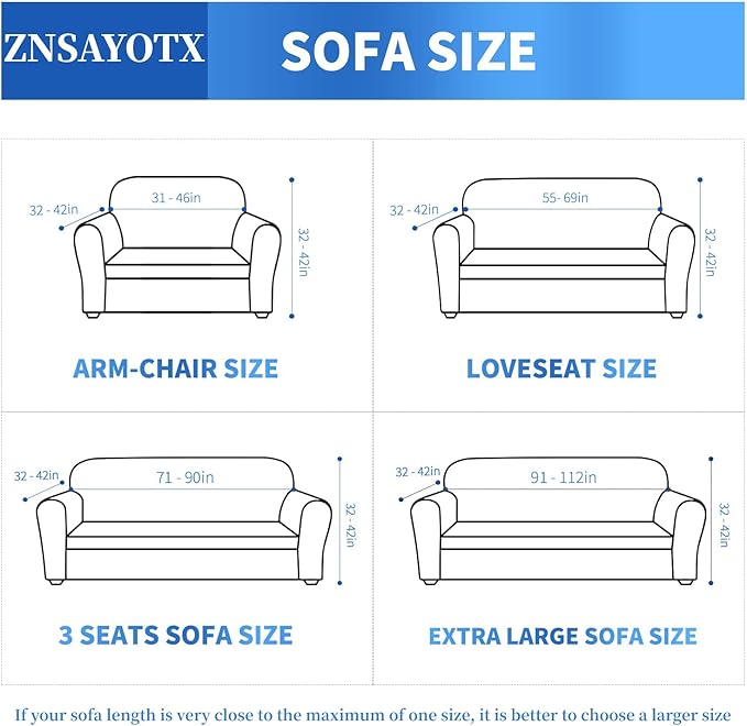 ZNSAYOTX 1 Piece Jacquard Couch Covers - Image 5