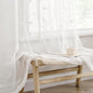 MIULEE White Sheer Curtains 2 Panels Embroidered Leaf Patterned, W52 x L96 | by MIULEE
