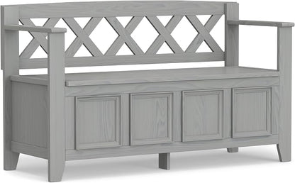 SIMPLIHOME Amherst Entryway Storage Bench by SimpliHome