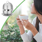 Numola Tea Ball Infuser for Loose Tea, Extra Fine Mesh Tea Strainer with Drip Tray, 304 Stainless Steel Tea Steeper for Black Tea, Rooibos, etc