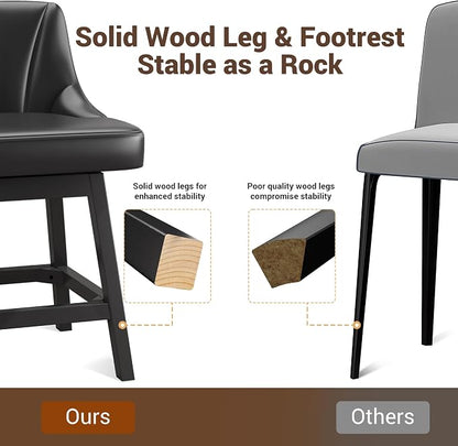 YaFiti Swivel Bar Stool 1 Pcs, 26 Inch Counter Height Bar Stools - Image 7