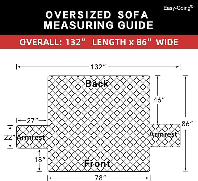 Easy-Going Reversible Couch Cover, 3 Cushion Sofa, Washable Slipcover - Image 6