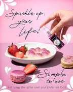 Sweet Spell Edible Cake Glitter Spray – Shimmering Magic for Cakes Decorating & Cocktails – 100% Edible, Food-Grade, Vegan, Gluten-Free (Purple)