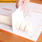 Silicone Baking Mat，Non Stick Rolling Dough with Measurements for Pie Pizza Cookies Fondant Making，Extra Thick Non Slip Silicone Pastry Mat