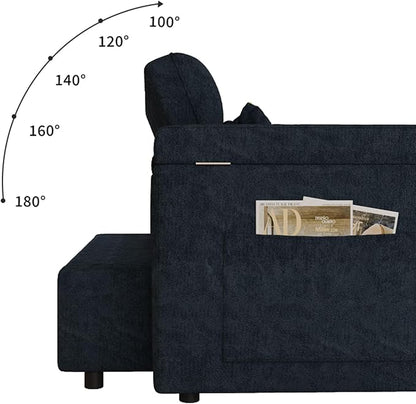 3 in 1 Convertible Sleeper Sofa, 65in Sleeper Couch - Image 6