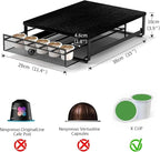 K Cup Organizer, Coffee Pod Holder Drawer, Under Brewer Storage Organizer with Sliding Drawer holds up to 35 K-Cup Pods, No Assembly Needed, Black