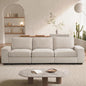 TEKAMON 100" Modular Sofa with Seats Storage, Comfy 3-Seater Chenille Fabric by TEKAMON