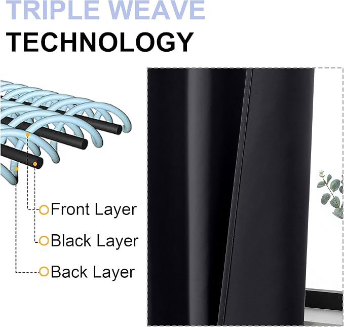 Simplebrand Ava Halloween Black Blackout Curtains - Image 5