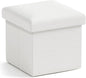 Ornavo Home Small Storage Ottoman Foldable Collapsible Cube Square Linen by OrnavoHome
