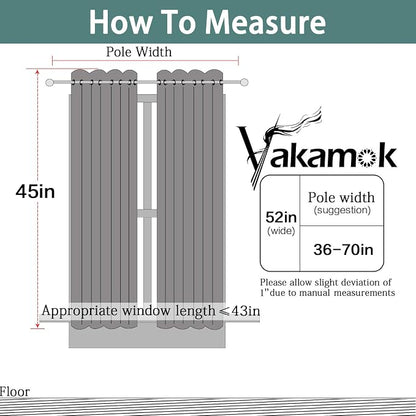 Yakamok Burgundy Red Blackout Curtains 45 Inches Long - Image 8
