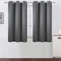 Grey Blackout Curtains 34 x 54 Inch Length/Set of 2 Curtain Panels/Thermal by Lemomo