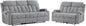 CANMOV Manual Recliner Sofa Set, Fabric Reclining Sofa Chair by CANMOV