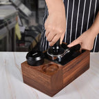 58.5mm Espresso Hand Tamper, Dual Calibrated Spring Loaded Coffee Tamper with Stainless Steel Flat Base, Pro-barista 30lbs Espresso Tamper with Anodized Aluminum Handle Fits 58mm Portafilter