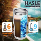 HASLE OUTFITTERS 20 oz Tumbler Bulk, Stainless Steel Tumblers with Lid, Vacuum Insulated Tumbler, Double Wall Tumbler Cup, coffee mugs, Stainless Steel, 1 Pack