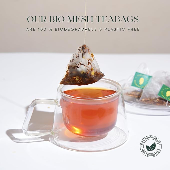 Luxmi Estates - Rooibos Chai - Organic Rooibos Tea with Spices - Loose Leaf - 100g (50 Cups), Limited Fall Tea with Cinnamon, Cardamom and Clove, Perfect for Relaxation