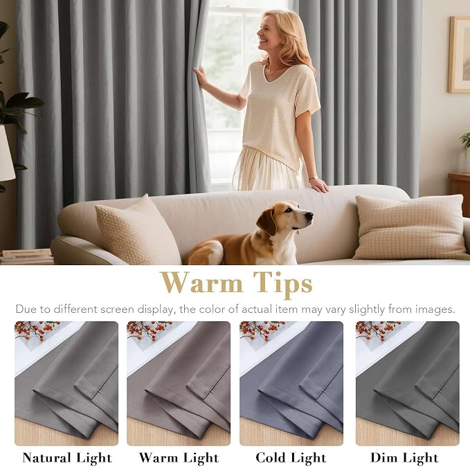 H.VERSAILTEX Blackout Curtains for Bedroom 108 Inches Length, Extra Long - Image 5