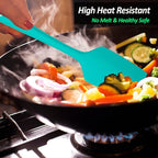 3 Pack Large Silicone Spatula for Kitchen,600°F Heat resistant Rubber Spatulas for Baking,Cooking, Scraping,and Mixing,Non Stick Kitchen Utensils, BPA Free, 11.2 IN, Multicolors