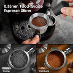 51mm Espresso Accessories Kit, Coffee Distributor and Tamper Leveler, WDT Tool and Dosing Funnel Set Fits 51 mm Espresso Machines and Portafilters