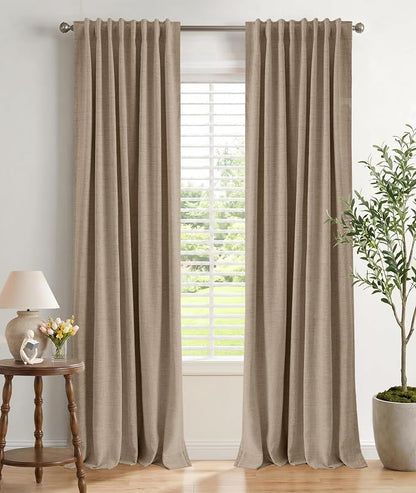 INOVADAY 100% Blackout Linen Curtains by INOVADAY