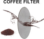 51mm Espresso Dosing Funnel and Puck Screen, Magnetic Espresso Coffee Dosing Ring, Reusable 1.7mm Thickness Espresso Puck Screen 316 Stainless Steel Fits 51mm Portafilter