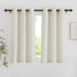 NICETOWN Natural Linen Short Curwtains 45 inches Long, Thick Flax Linen Window by NICETOWN