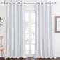 NICETOWN Greyish White Sliding Door Curtain 118 inch Length, Grommet Room by NICETOWN
