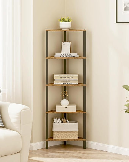 TUTOTAK Corner Shelf, 5-Tier Corner Bookshelf - Image 6