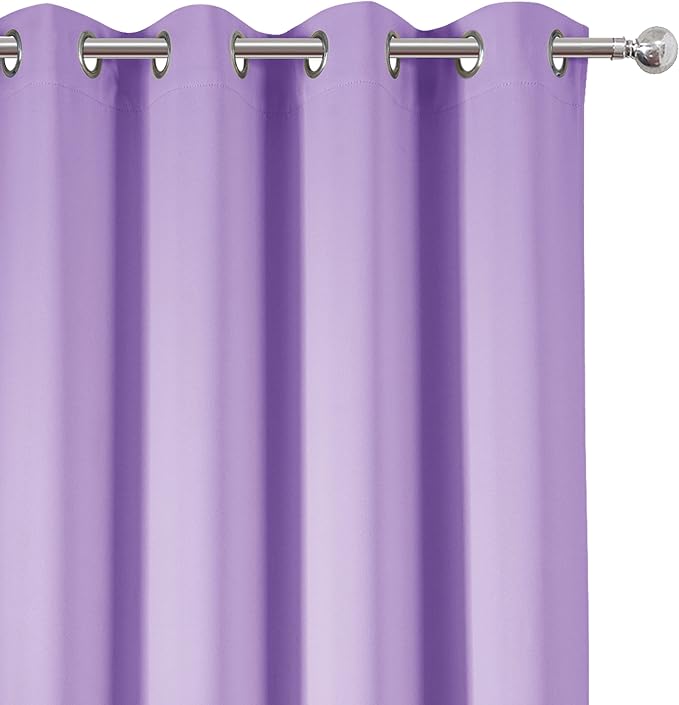 Lavender Blackout Curtains 52 x 63 Inch Length/Set of 2 Curtain Panels/Thermal - Image 7