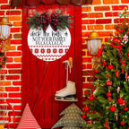 Christmas Stencils for Painting 12” Xmas Stencil for Wood Half Round Holiday Stencils Merry Christmas Let It Snow Templates for Porch Door Home Decor